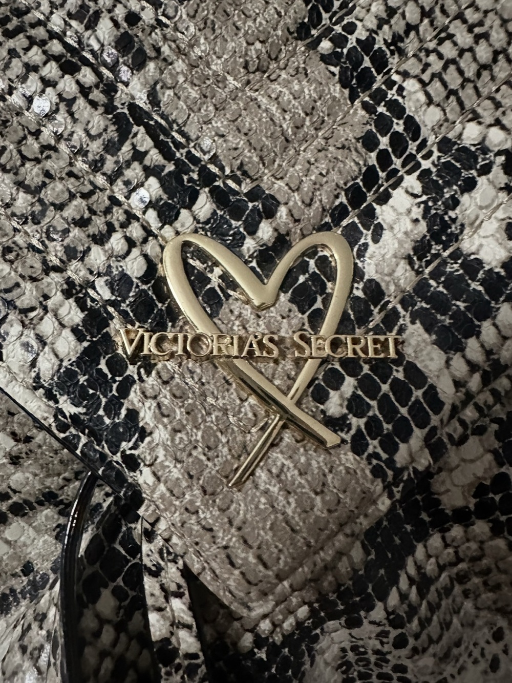 Victoria's Secret Gold Heart Logo Bookbag